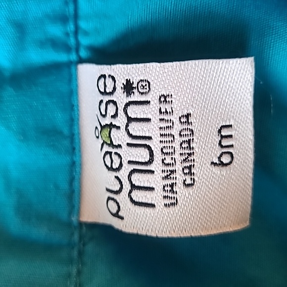 Blue/orange cotton short sleeved button down shirt - Picture 2 of 3